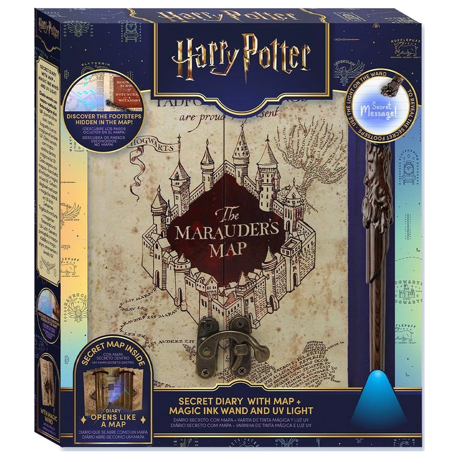Harry Potter A5 notebook cu harta secreta si magic pen wand poza produsului