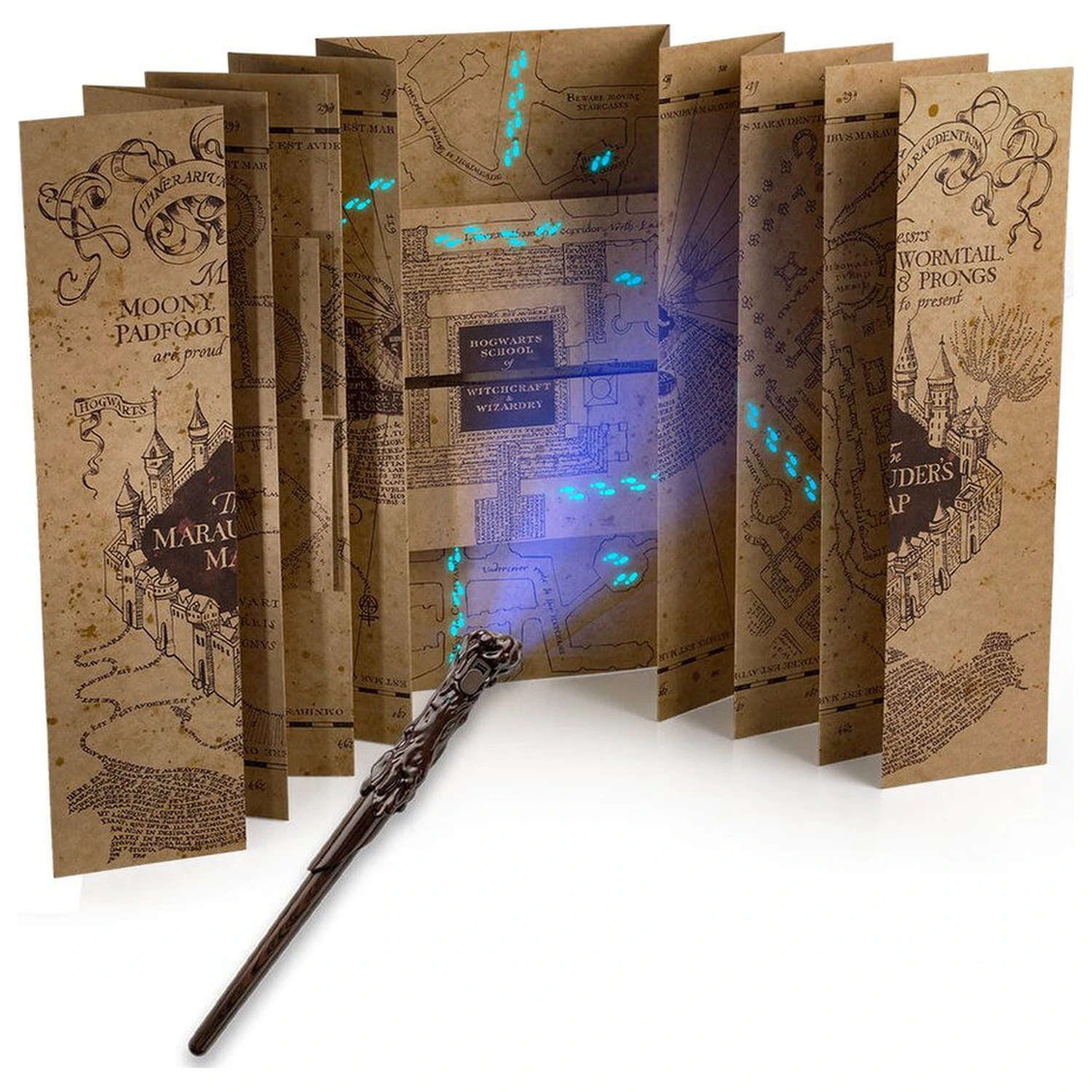 Harry Potter A5 notebook cu harta secreta si magic pen wand poza produsului