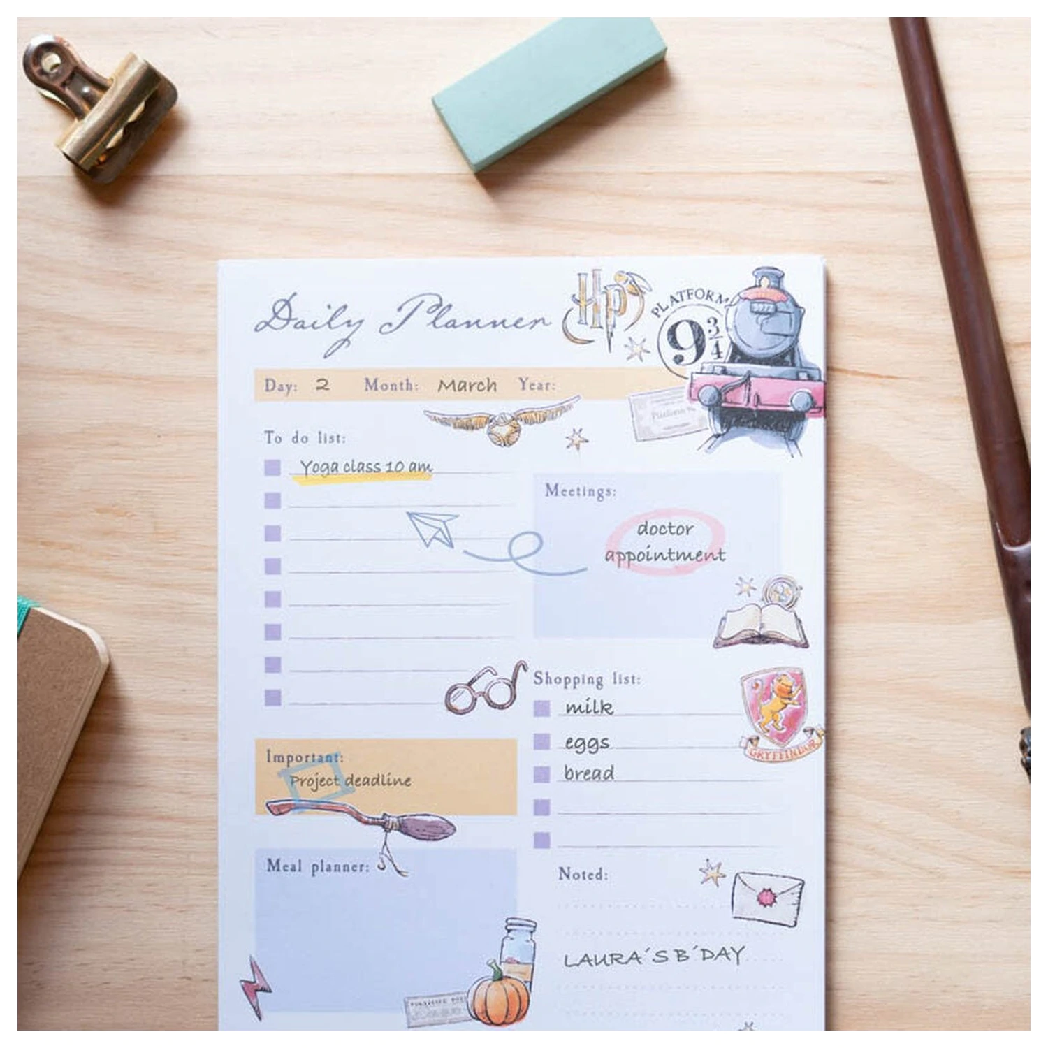Harry Potter A5 planner zilnic poza produsului