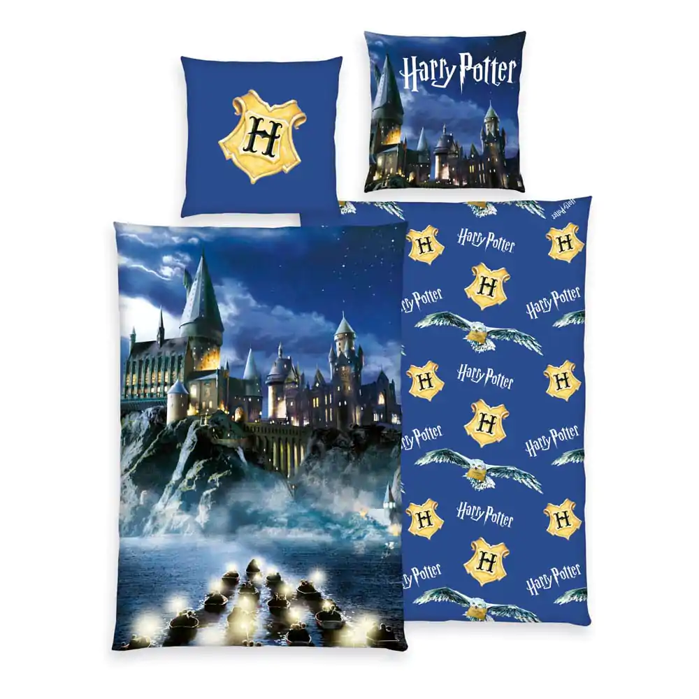 Set Duvet Harry Potter Blue 135 x 200 cm / 80 x 80 cm poza produsului