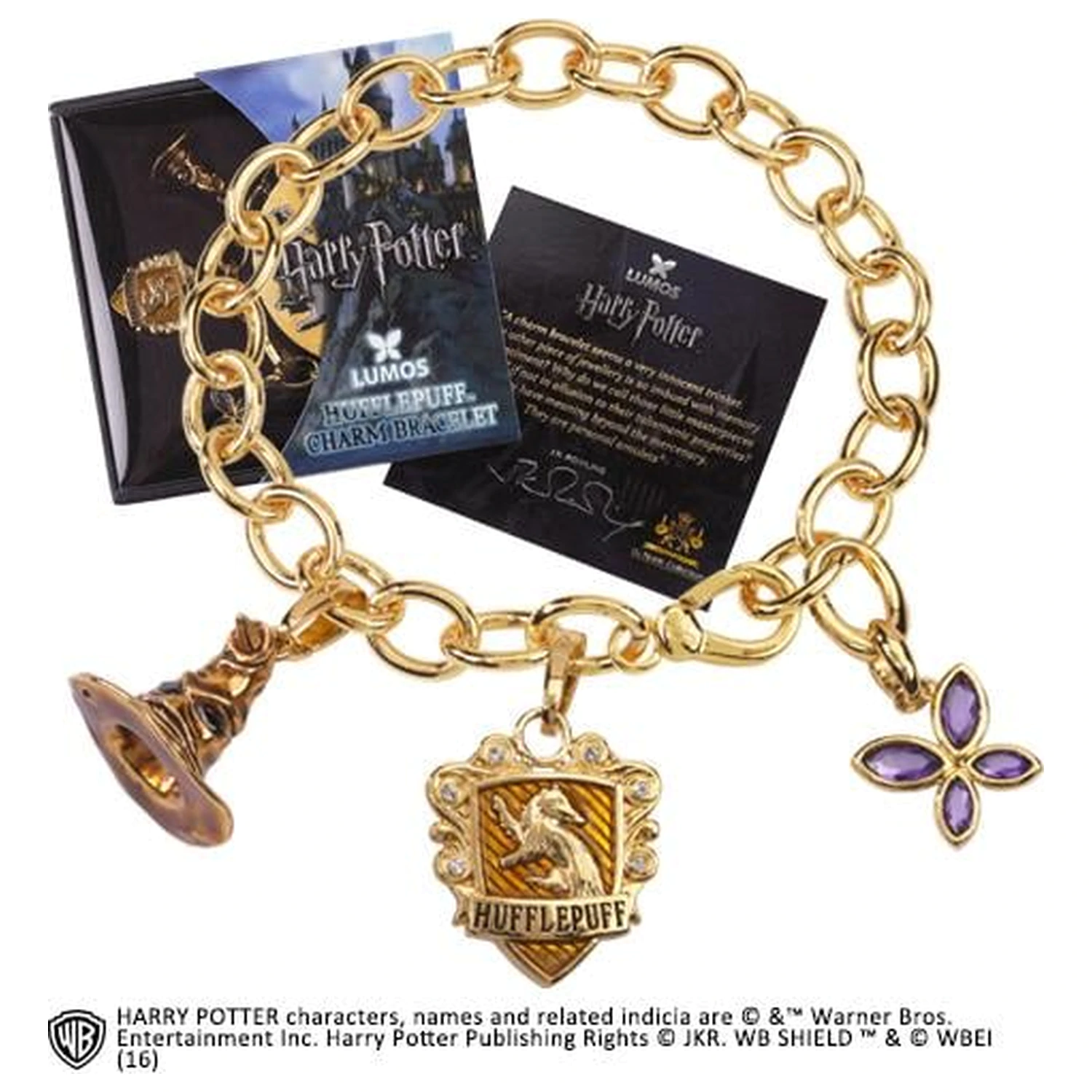 Bratara cu talismane Harry Potter Lumos Hufflepuff poza produsului
