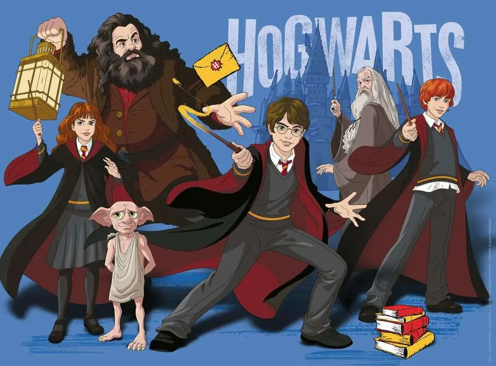 Harry Potter Puzzle Gigant pentru Copii XXL Hogwarts Cartoon (300 de piese) poza produsului