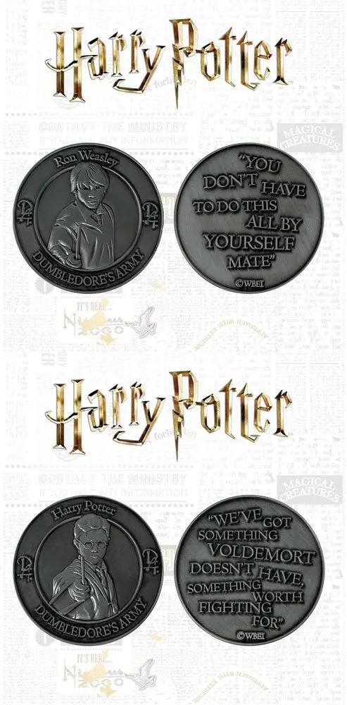 Moneda de colectie Harry Potter pachet de 2 Dumbledore's Army: Harry & Ron Limited Edition poza produsului