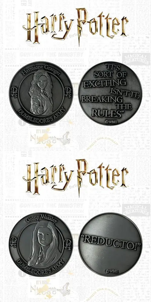 Harry Potter Moneda de colectie pachet de 2 Dumbledore's Army: Hermione & Ginny Editie Limitata poza produsului