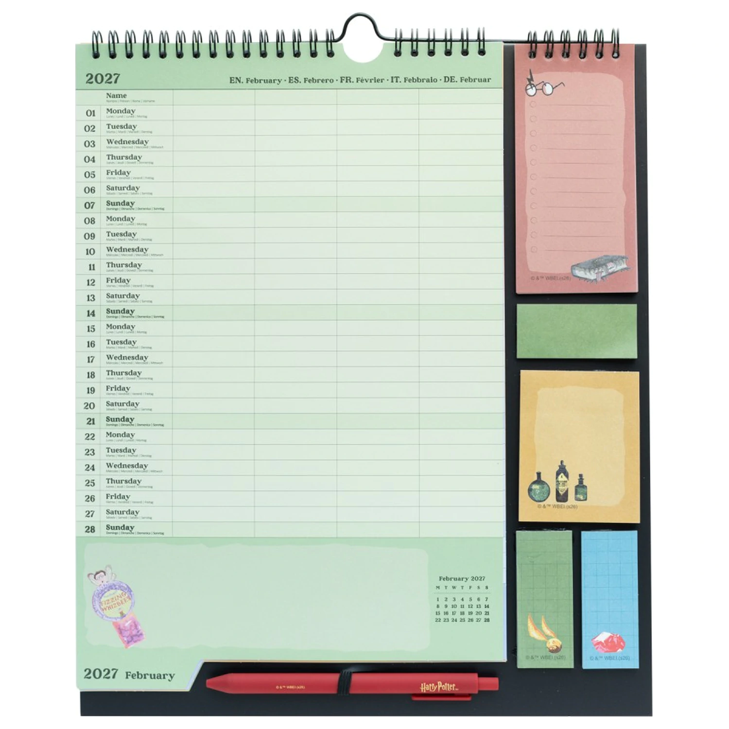 Harry Potter Planner de Perete 2026/27 30 x 34 cm poza produsului