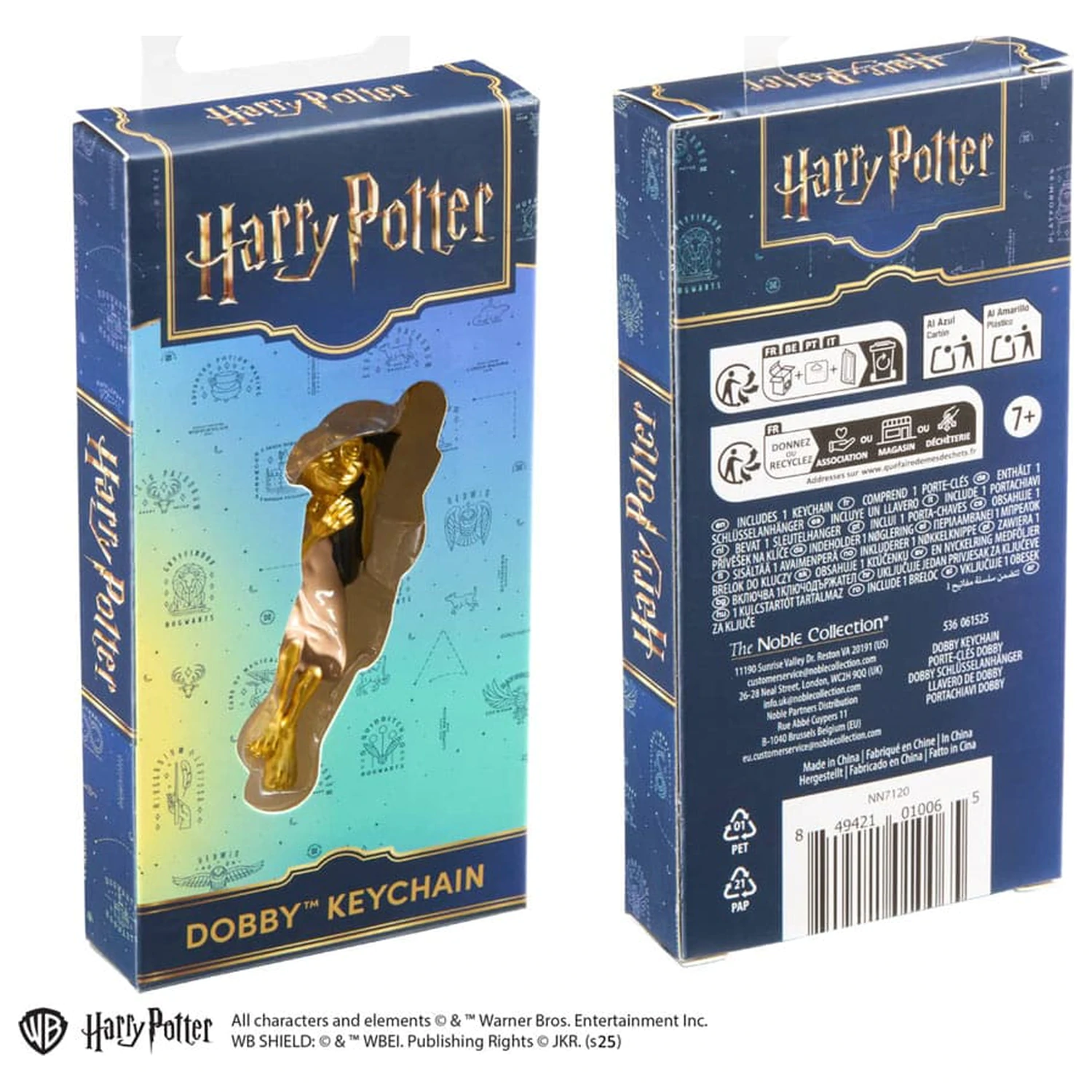 Harry Potter Metal Breloc Dobby auriu 11 cm poza produsului