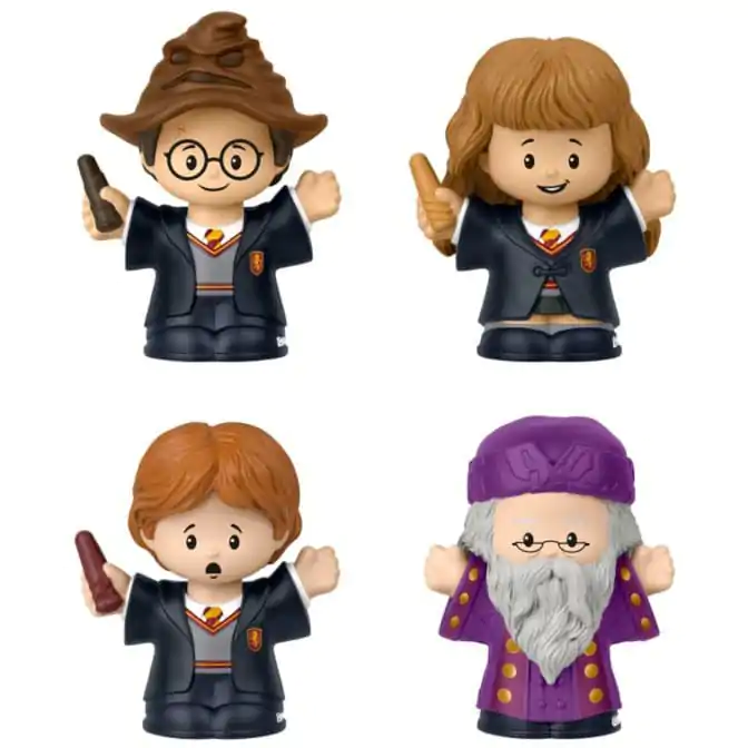 Harry Potter Fisher-Price Little People Collector Mini Figurine 4-Pack Piatra Filozofală 6 cm poza produsului