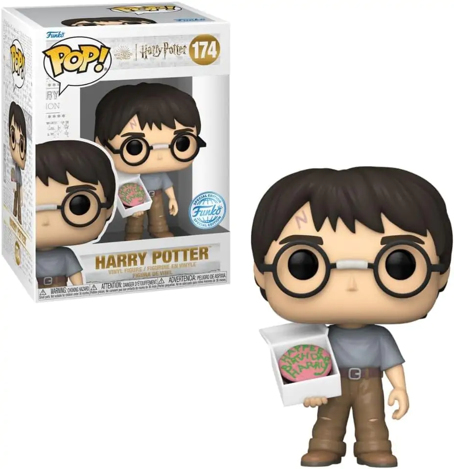 Harry Potter Funko POP! Movies Figurina Vinil Birthday Harry w/ Cake Exclusive Edition 9 cm poza produsului