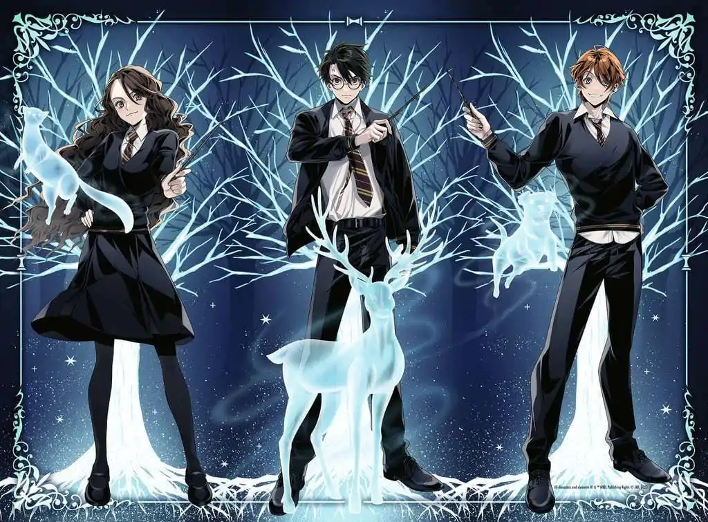 Harry Potter Glow-in-the-Dark Puzzle Jigsaw Patronus luminos (500 piese) poza produsului