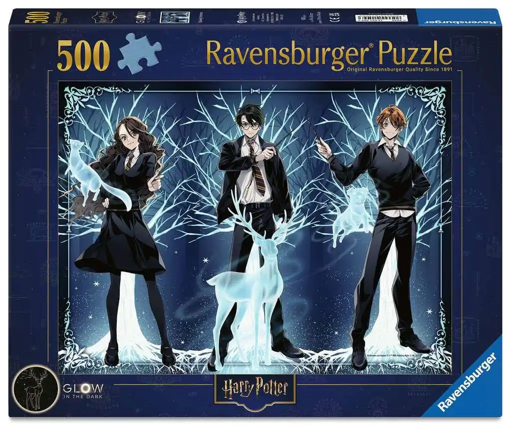 Harry Potter Glow-in-the-Dark Puzzle Jigsaw Patronus luminos (500 piese) poza produsului