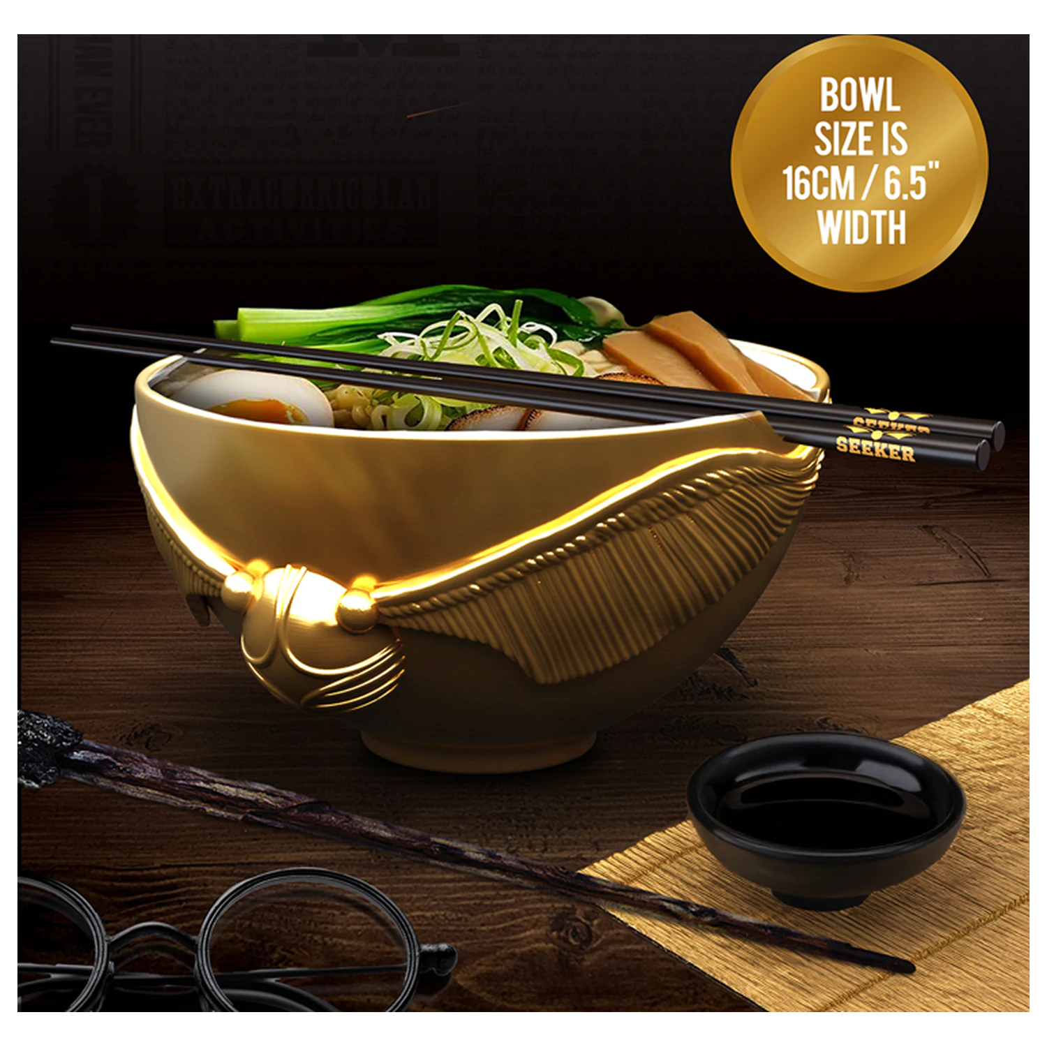 Harry Potter Golden Snitch bol ramen cu bețișoare poza produsului