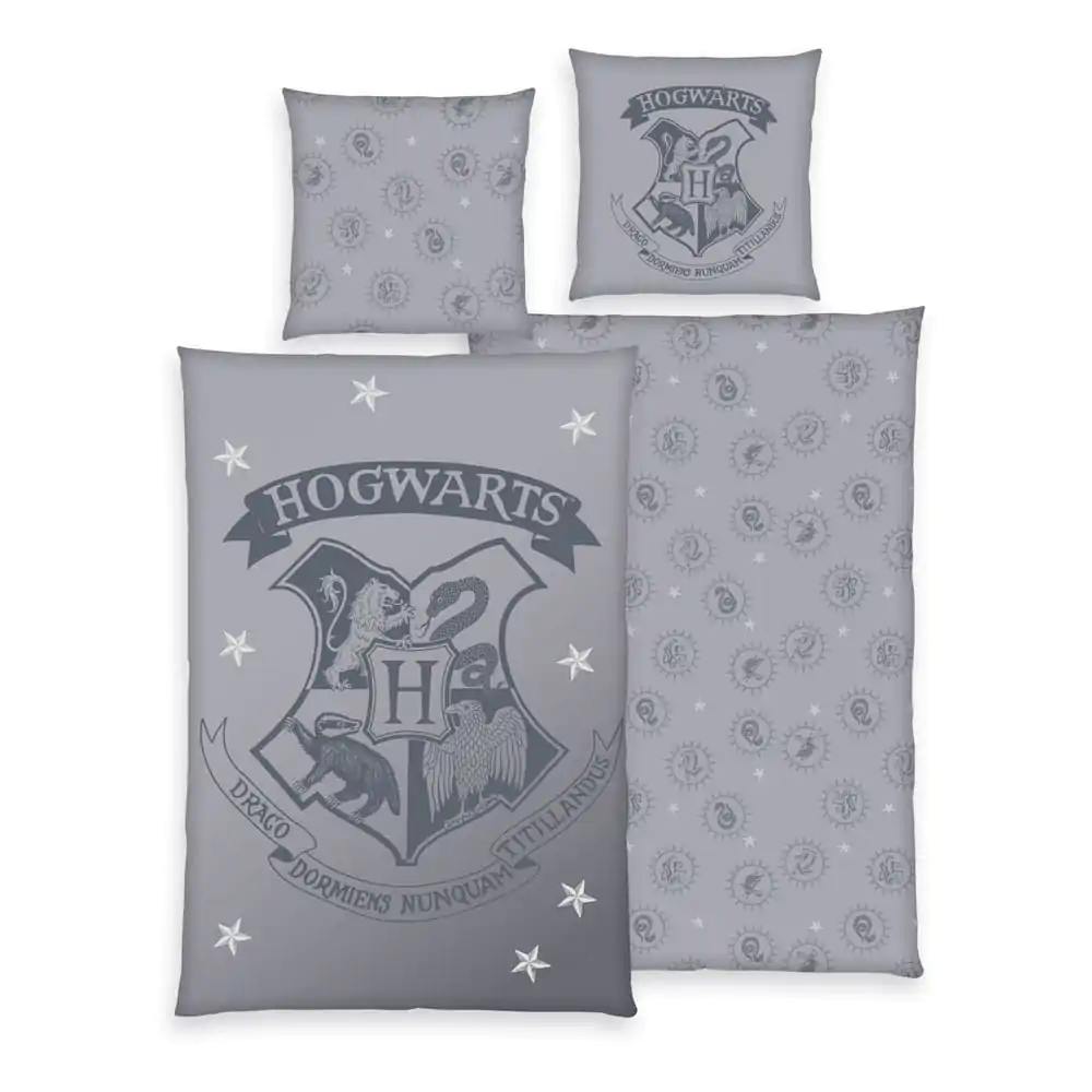 Set pilotă Harry Potter Gri 135 x 200 cm / 80 x 80 cm poza produsului