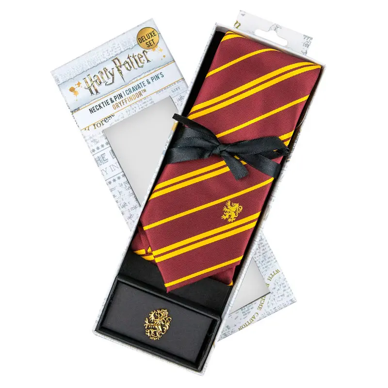 Harry Potter Cravată & Metal Pin Set Deluxe Cutie Gryffindor poza produsului