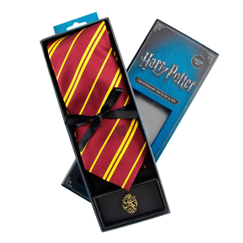 Harry Potter Cravată & Metal Pin Set Deluxe Cutie Gryffindor poza produsului