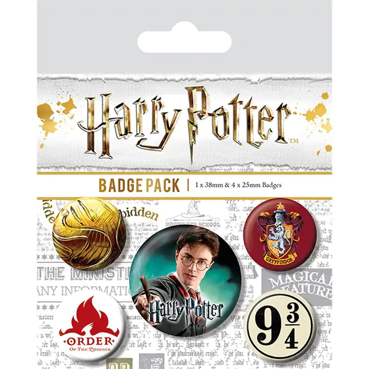 Harry Potter Pin-Back Butoane Set 5 Bucăți Gryffindor poza produsului