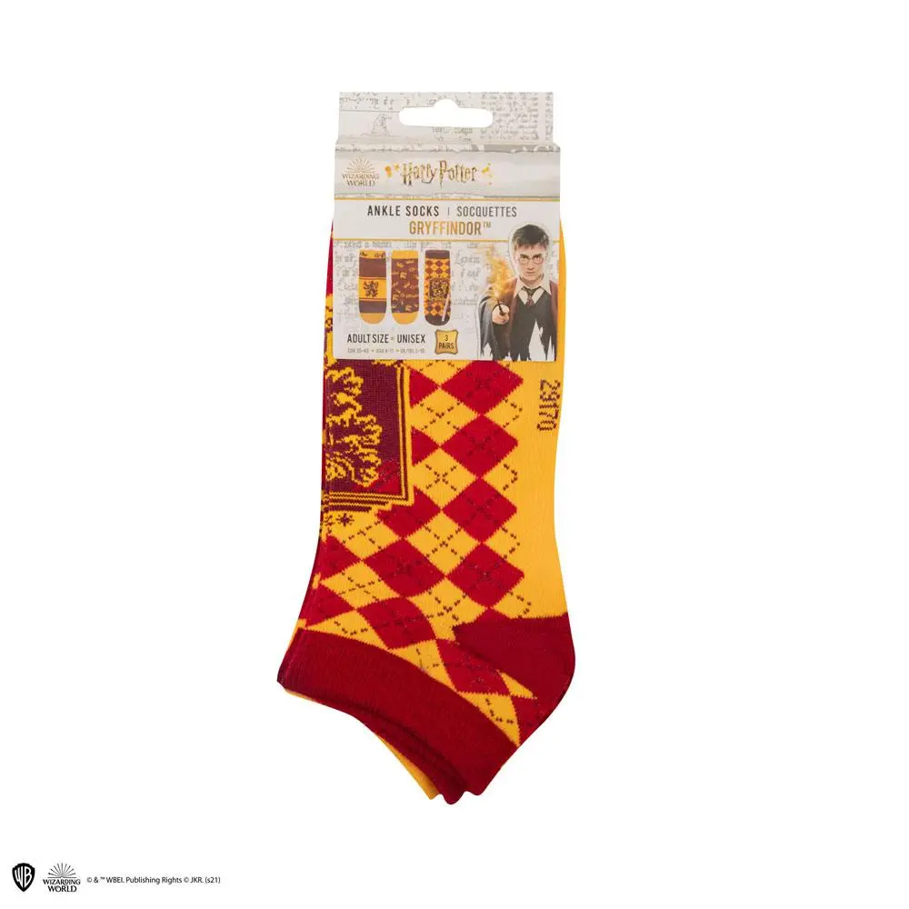 Șosete pentru gleznă Harry Potter 3-Pack Gryffindor poza produsului