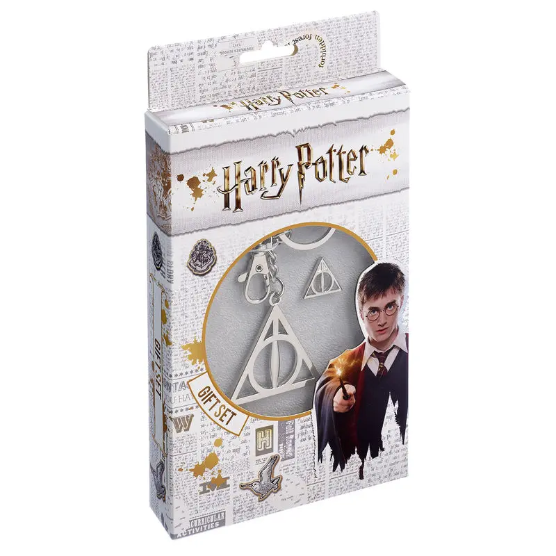 Set breloc si insigna Harry Potter Deathly Hallows poza produsului