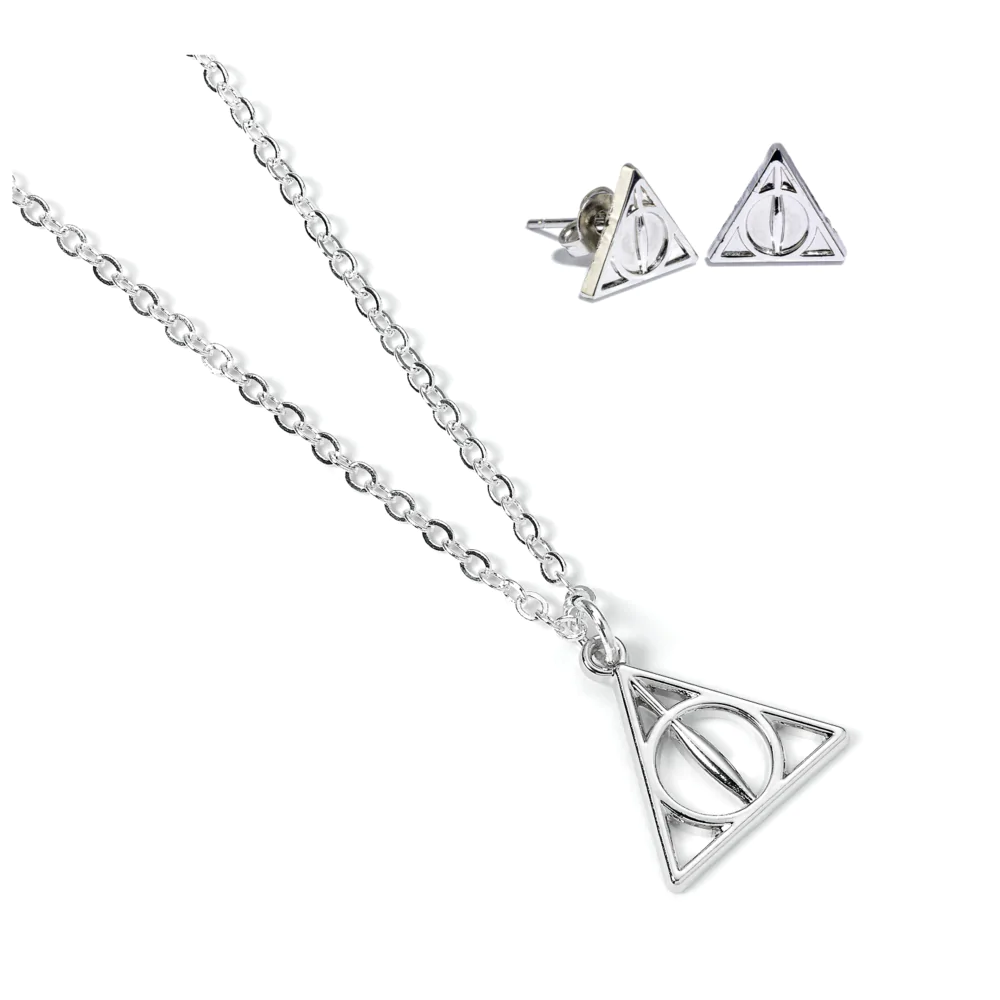 Set colier și cercei Harry Potter Deathly Hallows poza produsului