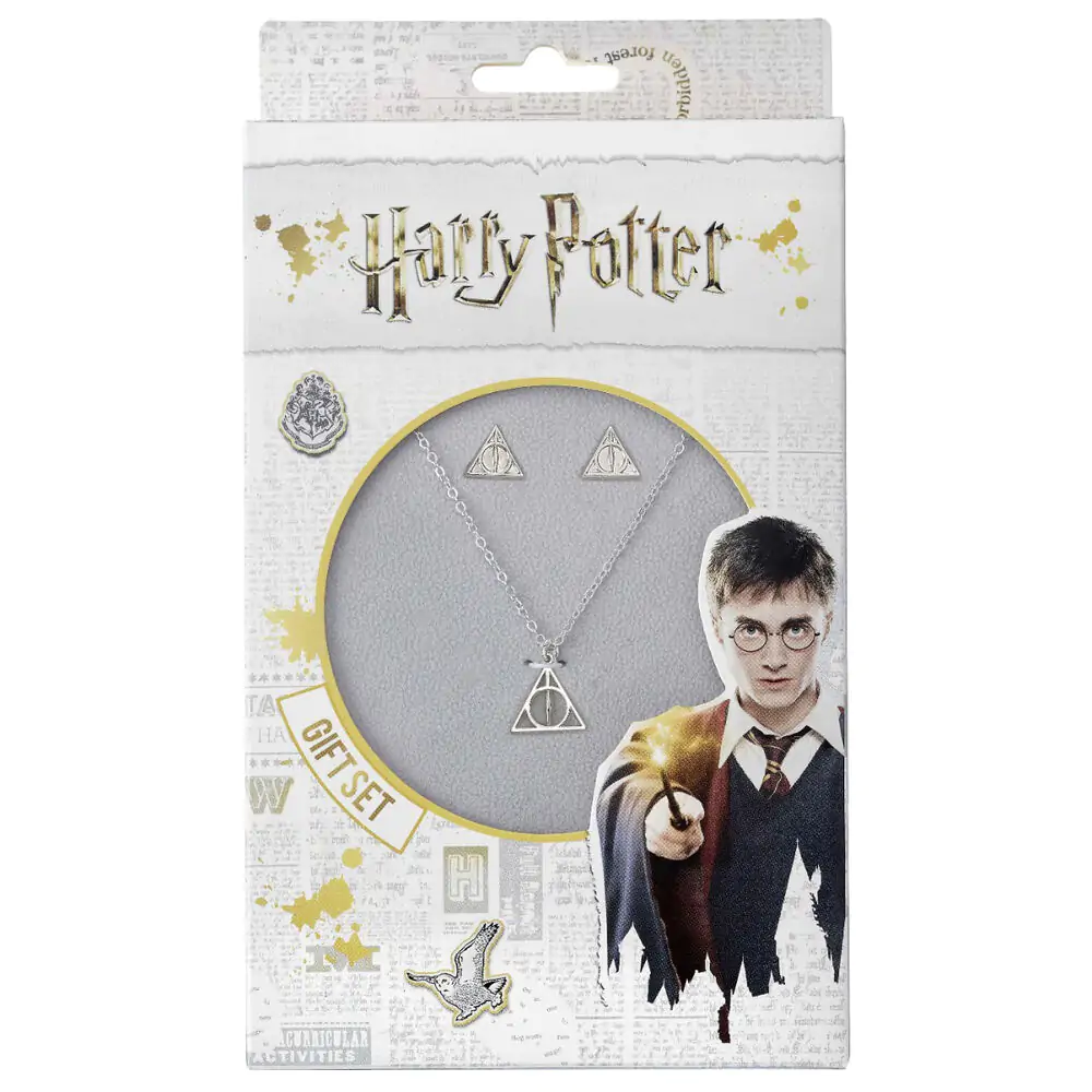 Set colier și cercei Harry Potter Deathly Hallows poza produsului