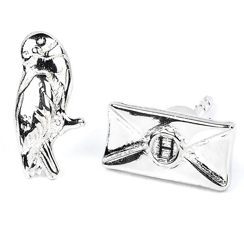 Cercei stud placați cu argint Harry Potter Hedwig and Letter poza produsului