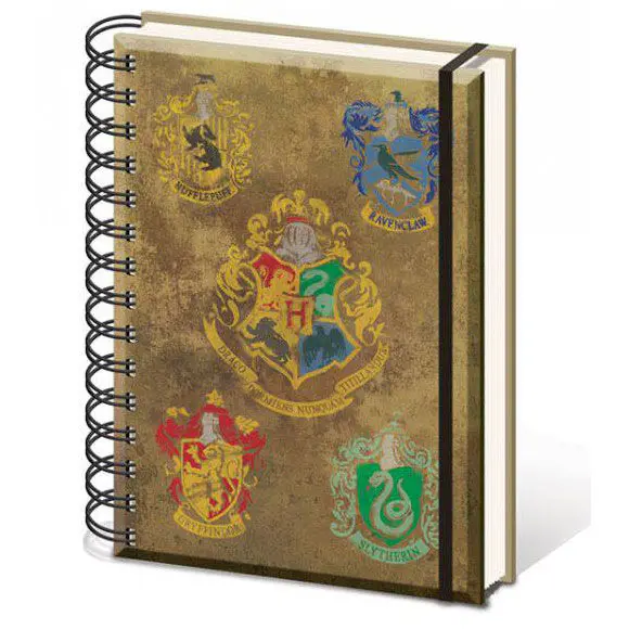 Harry Potter Caiet A5 Hogwart's Crests poza produsului