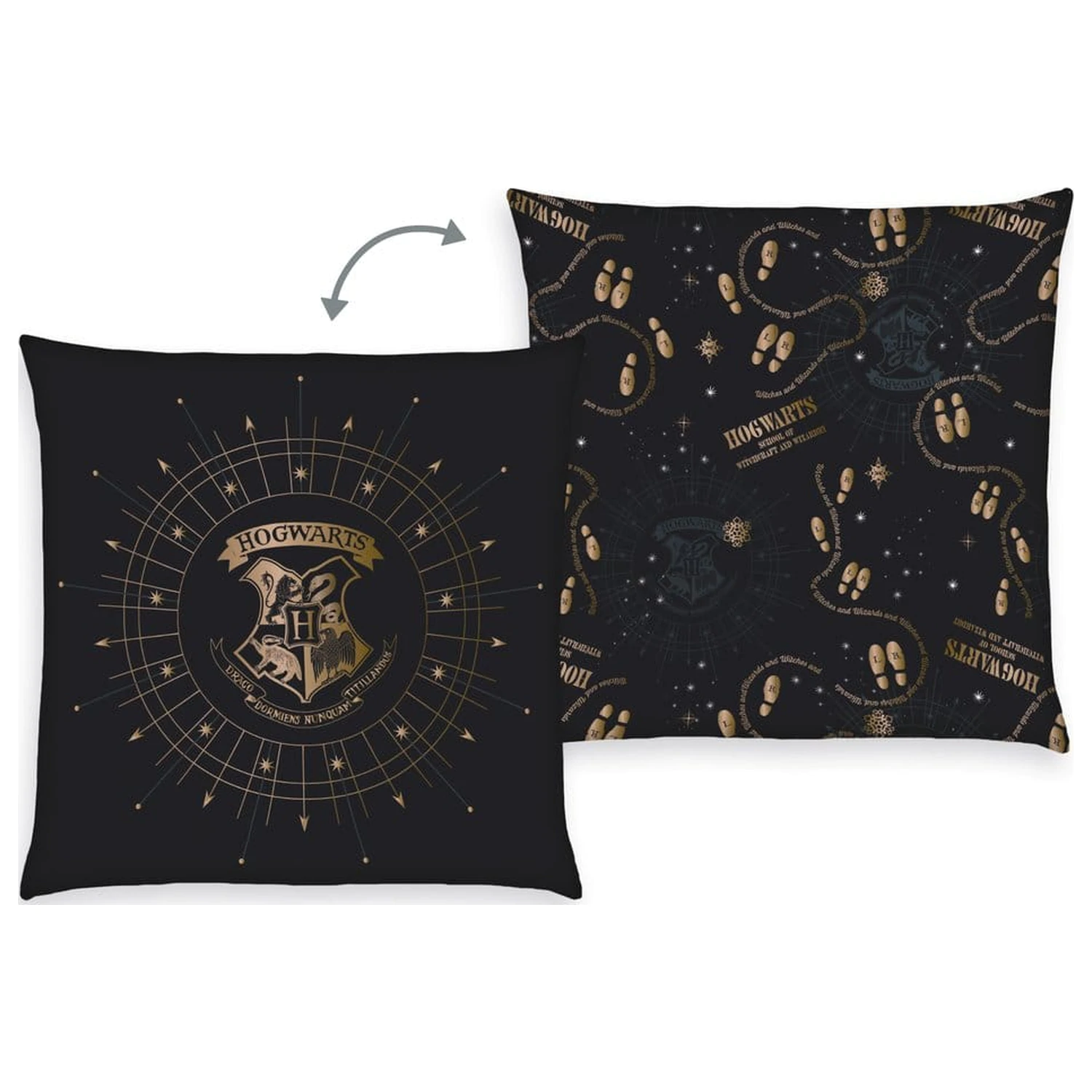 Harry Potter Pernă Hogwarts Crest & Marauder's Map 40 x 40 cm poza produsului