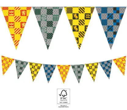 Harry Potter Hogwarts Houses Bunting FSC 2.3 m poza produsului