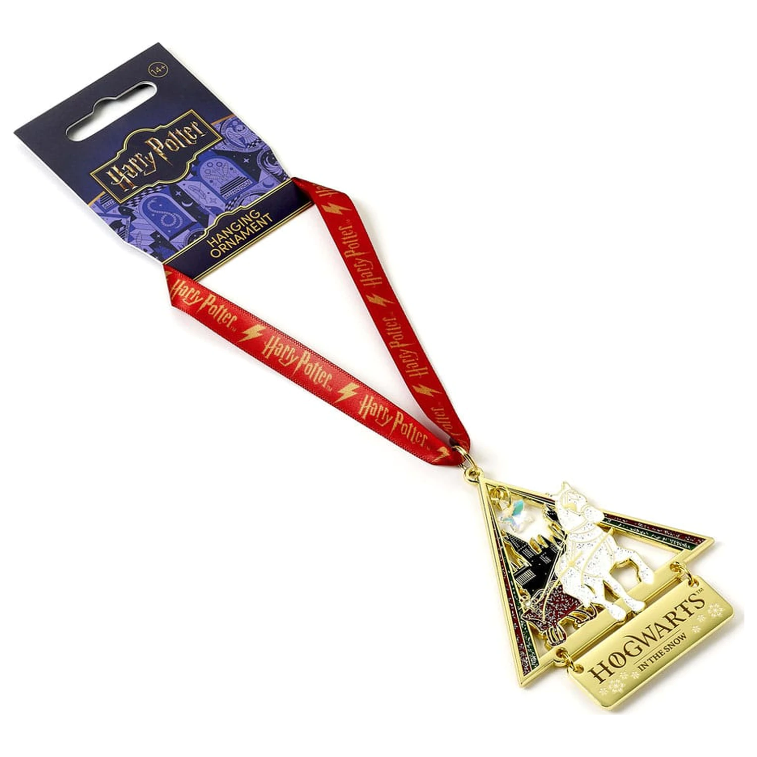 Harry Potter ornament de brad Hogwarts in the Snow (Golden Tone) poza produsului