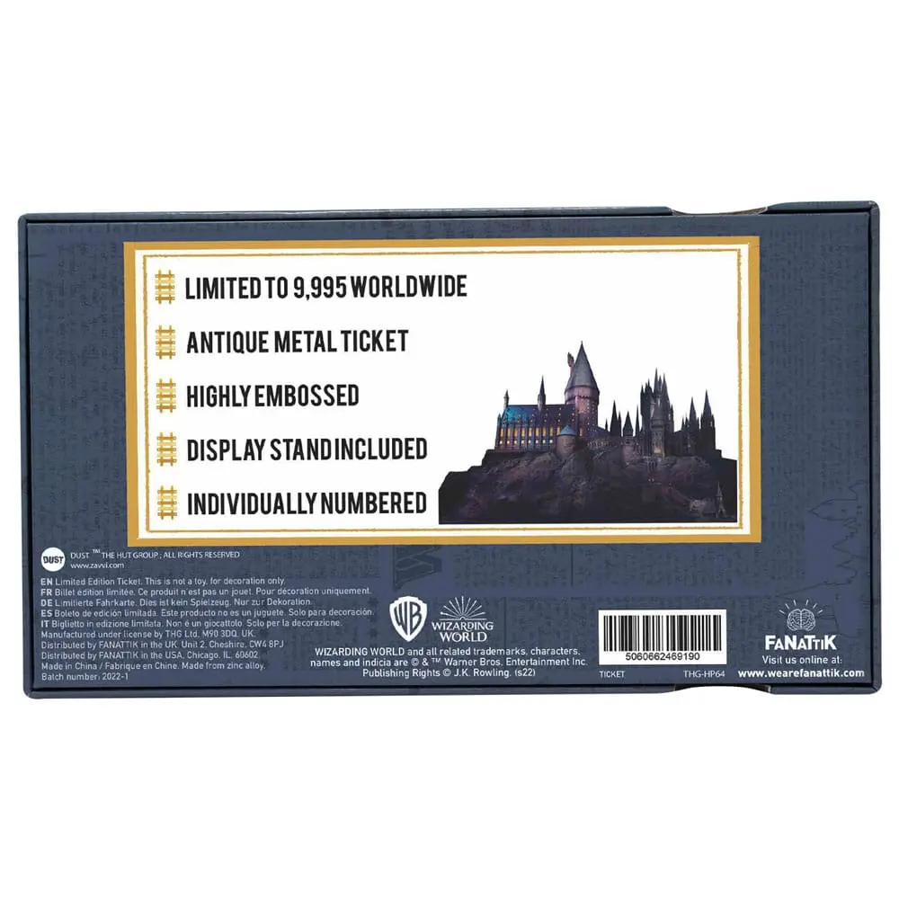 Harry Potter Replica Bilet Tren Hogwarts Ediție Limitată poza produsului