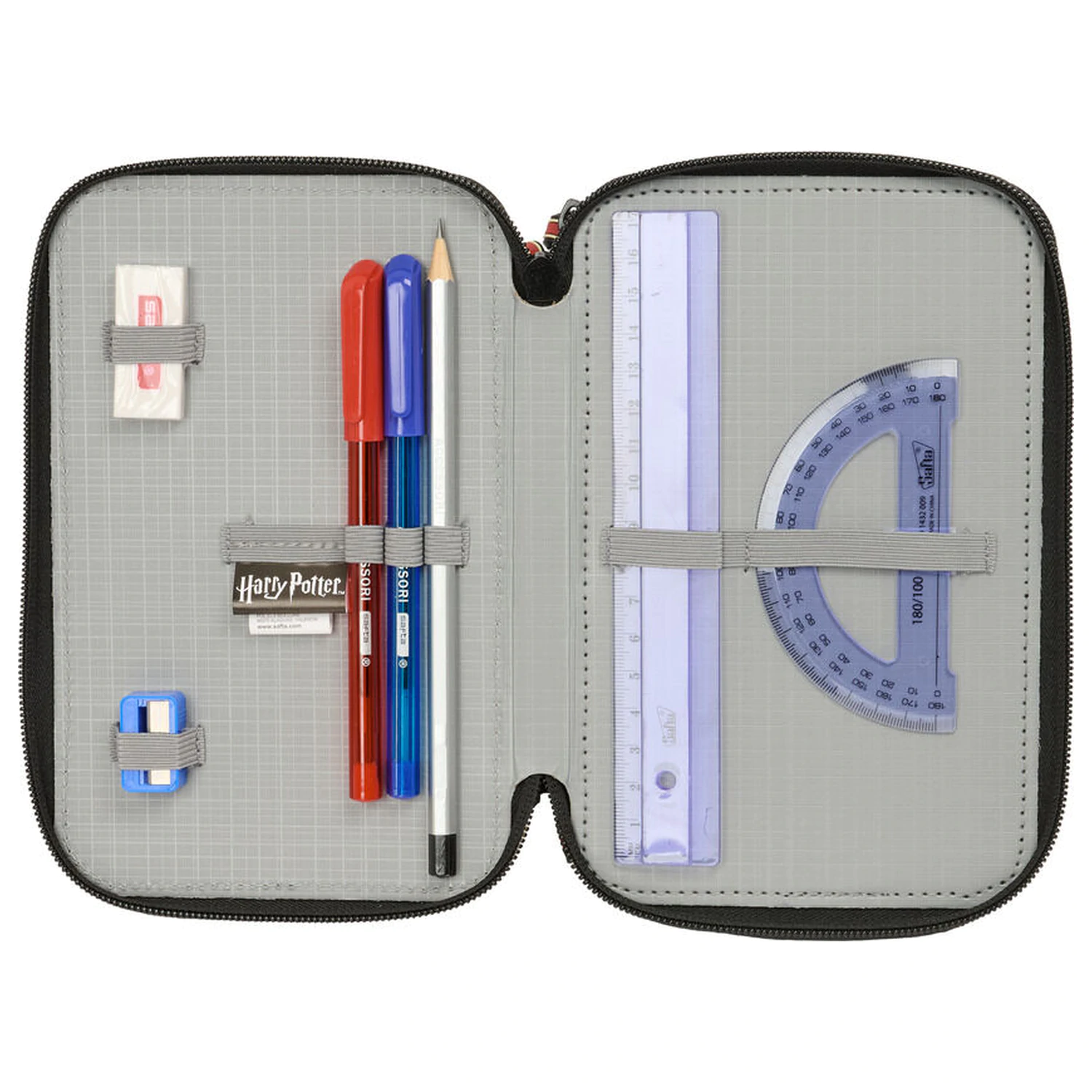 Harry Potter Hogwarts etui triplu pentru creioane 37 bucati poza produsului