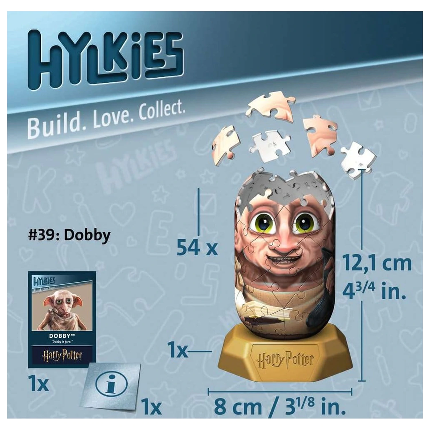 Harry Potter Hylkies Puzzle 3D din 39 de piese Dobby 12 cm poza produsului