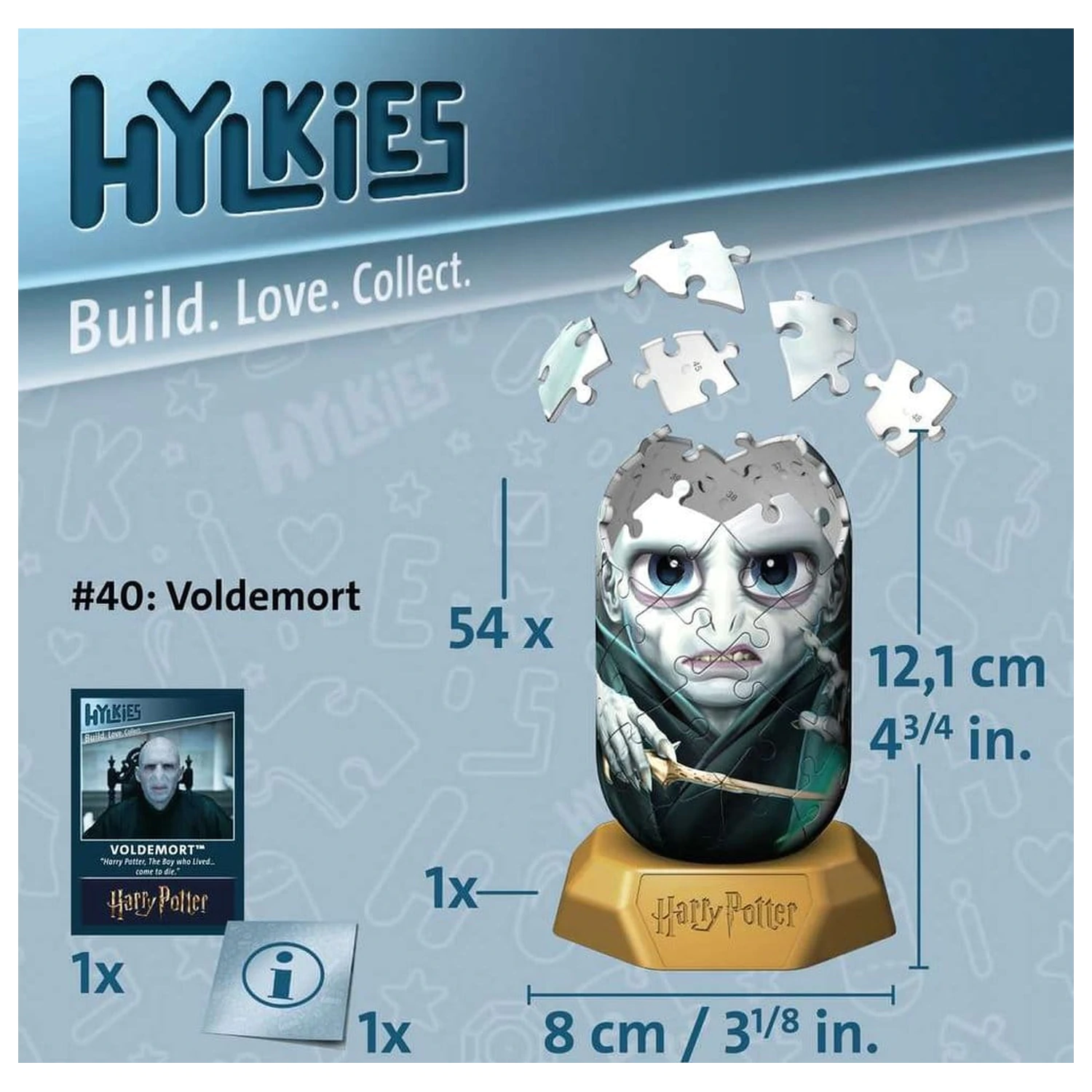 Harry Potter Hylkies 3D puzzle #40 Voldemort 12 cm poza produsului