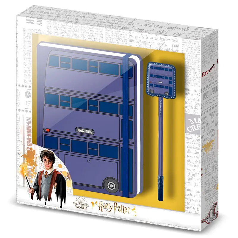 Harry Potter set Jurnal cu autocarul Knight + pix poza produsului