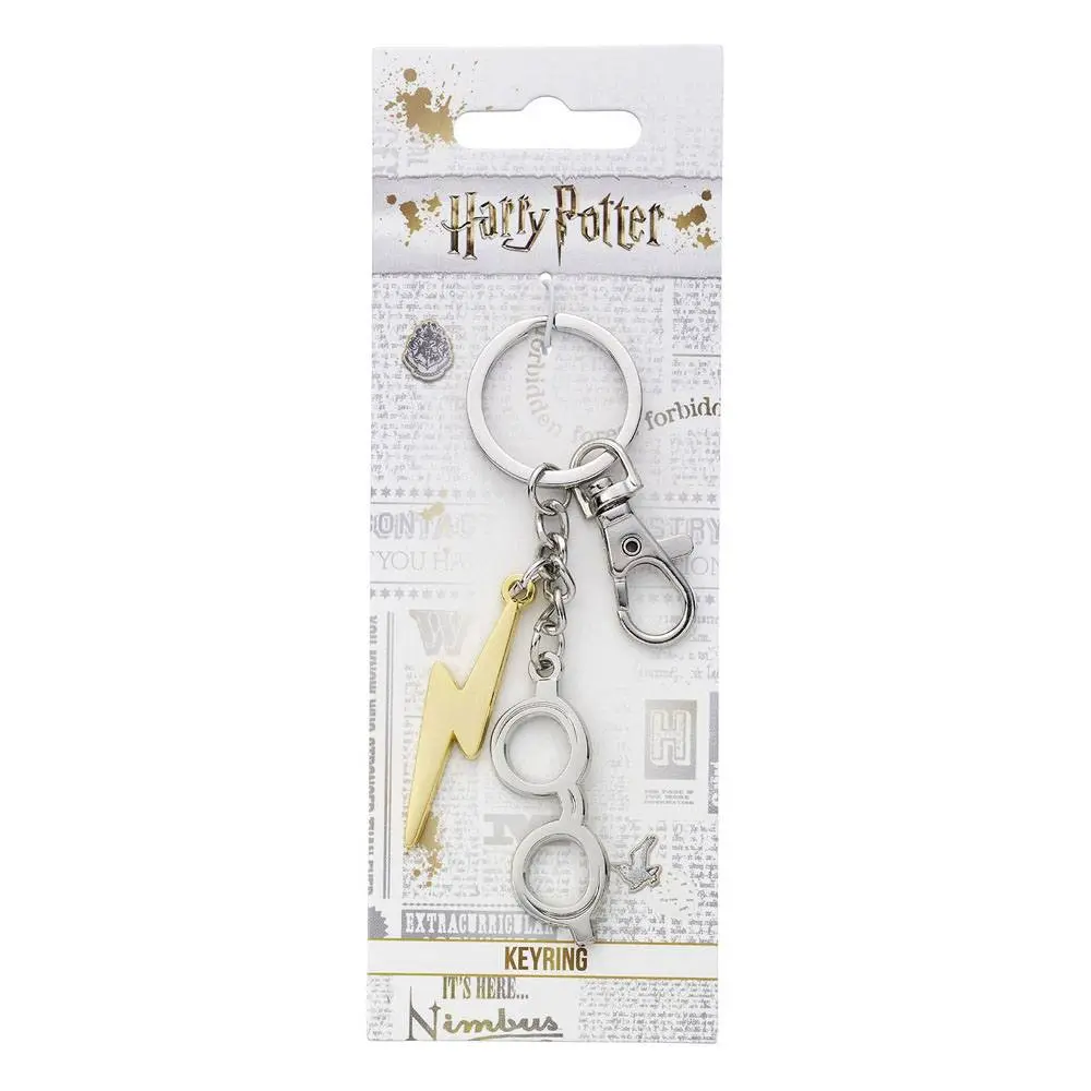 Breloc Harry Potter Fulger & Ochelari (placat cu argint) poza produsului