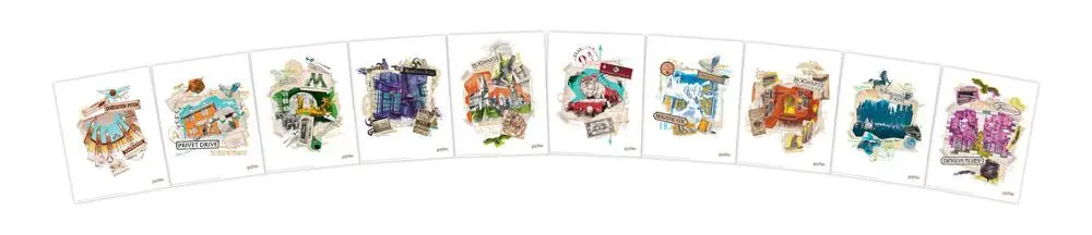 Harry Potter Set de 10 litografii 36 x 28 cm poza produsului