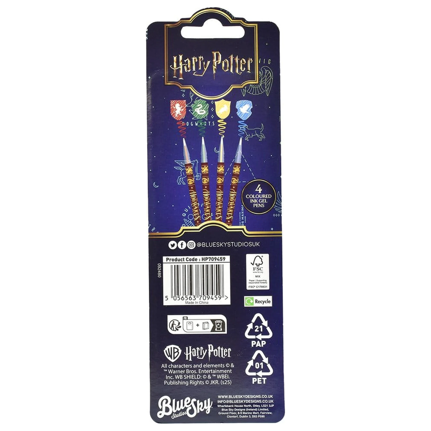Harry Potter Gel Pens 4 bucăți Magical Locations poza produsului