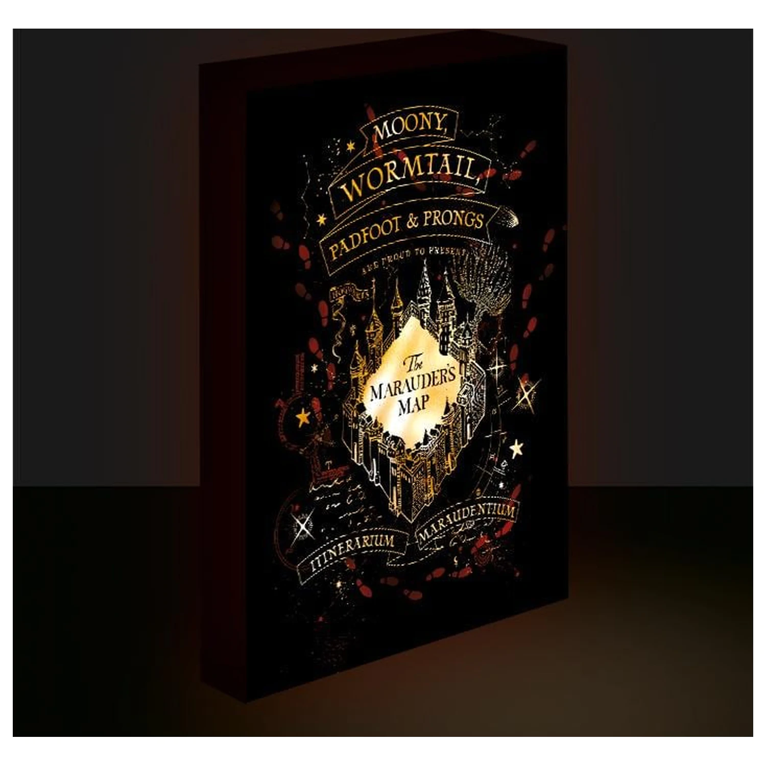 Harry Potter Marauders Map Tablou de perete luminos pe panza 40x30 cm poza produsului