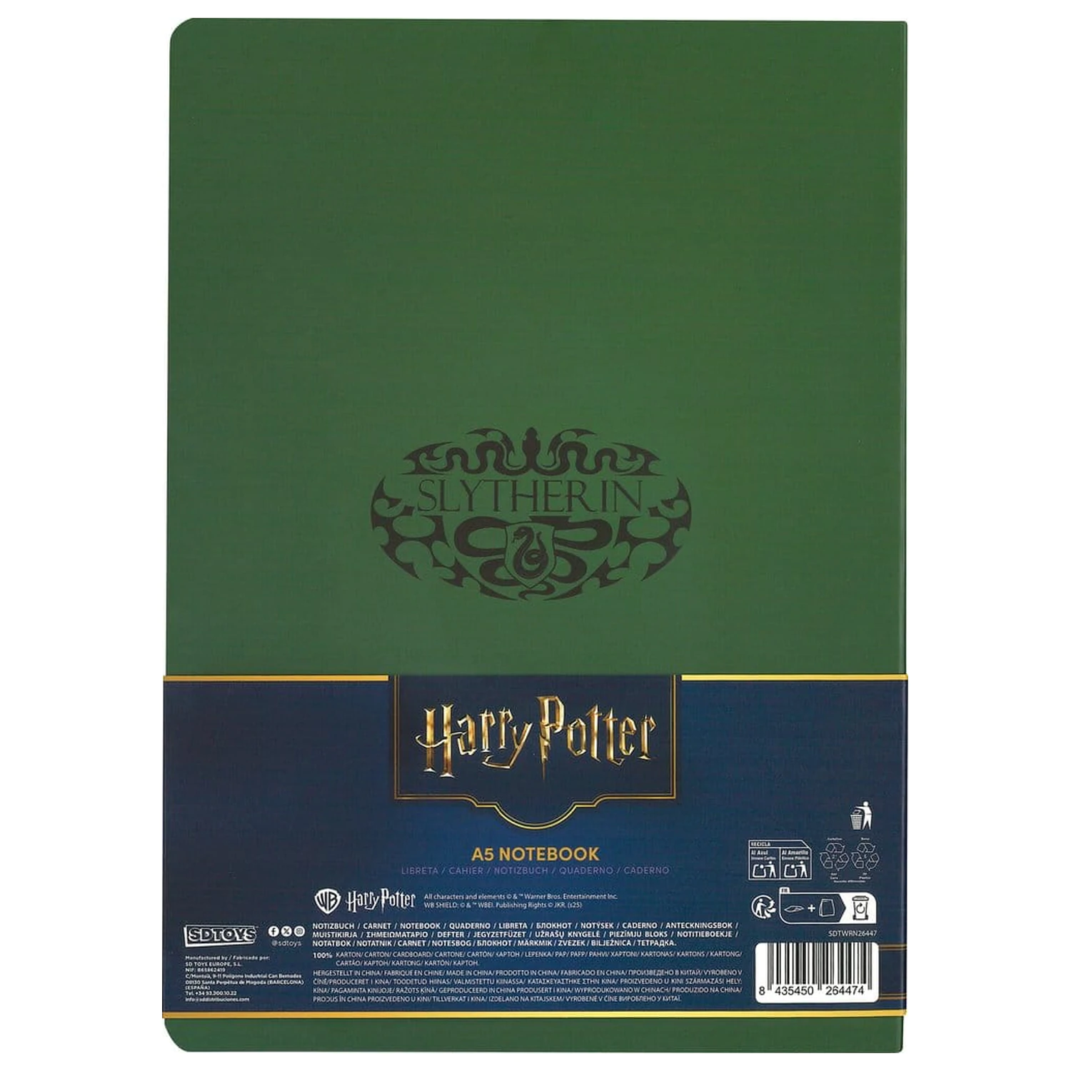 Harry Potter Caiet Softcover Slytherin 21 cm poza produsului