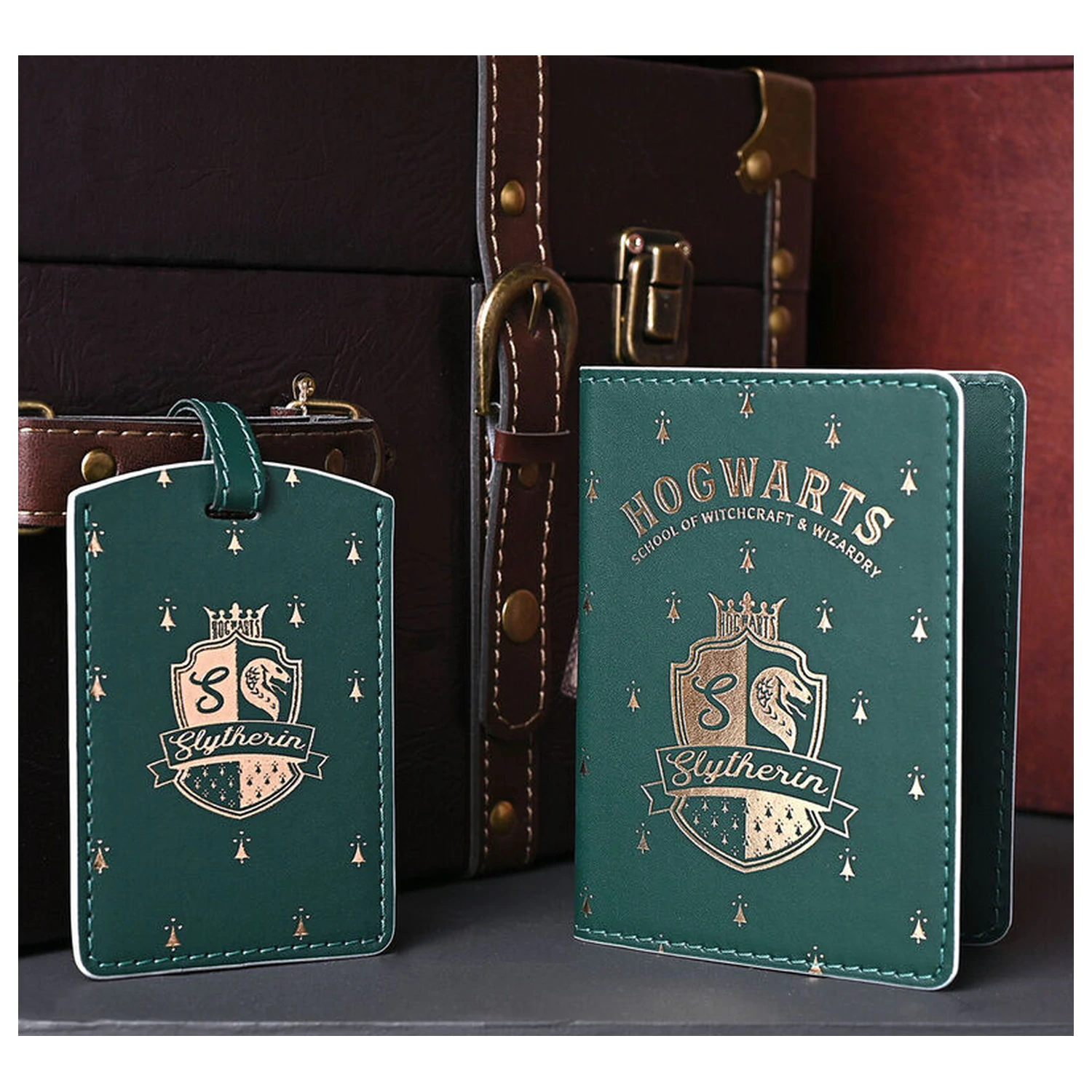 Harry Potter Slytherin suport pasaport si eticheta bagaj poza produsului