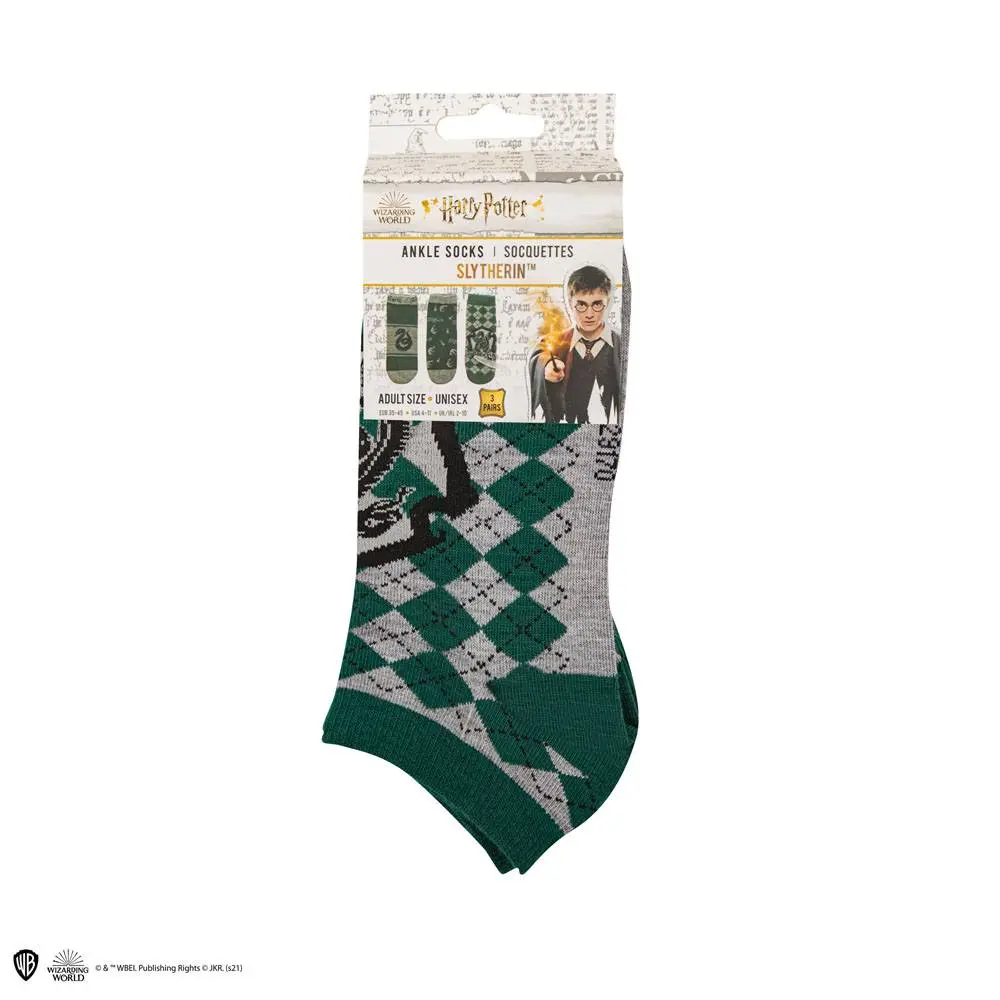 Șosete gleznă Harry Potter 3-Pack Slytherin poza produsului