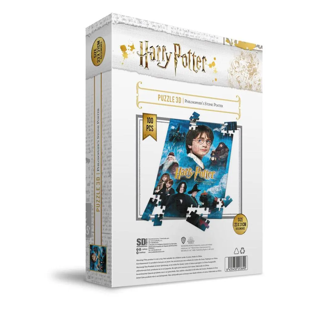 Harry Potter Jigsaw Puzzle with 3D-Effect Philosopher's Stone Poster (100 piese) poza produsului