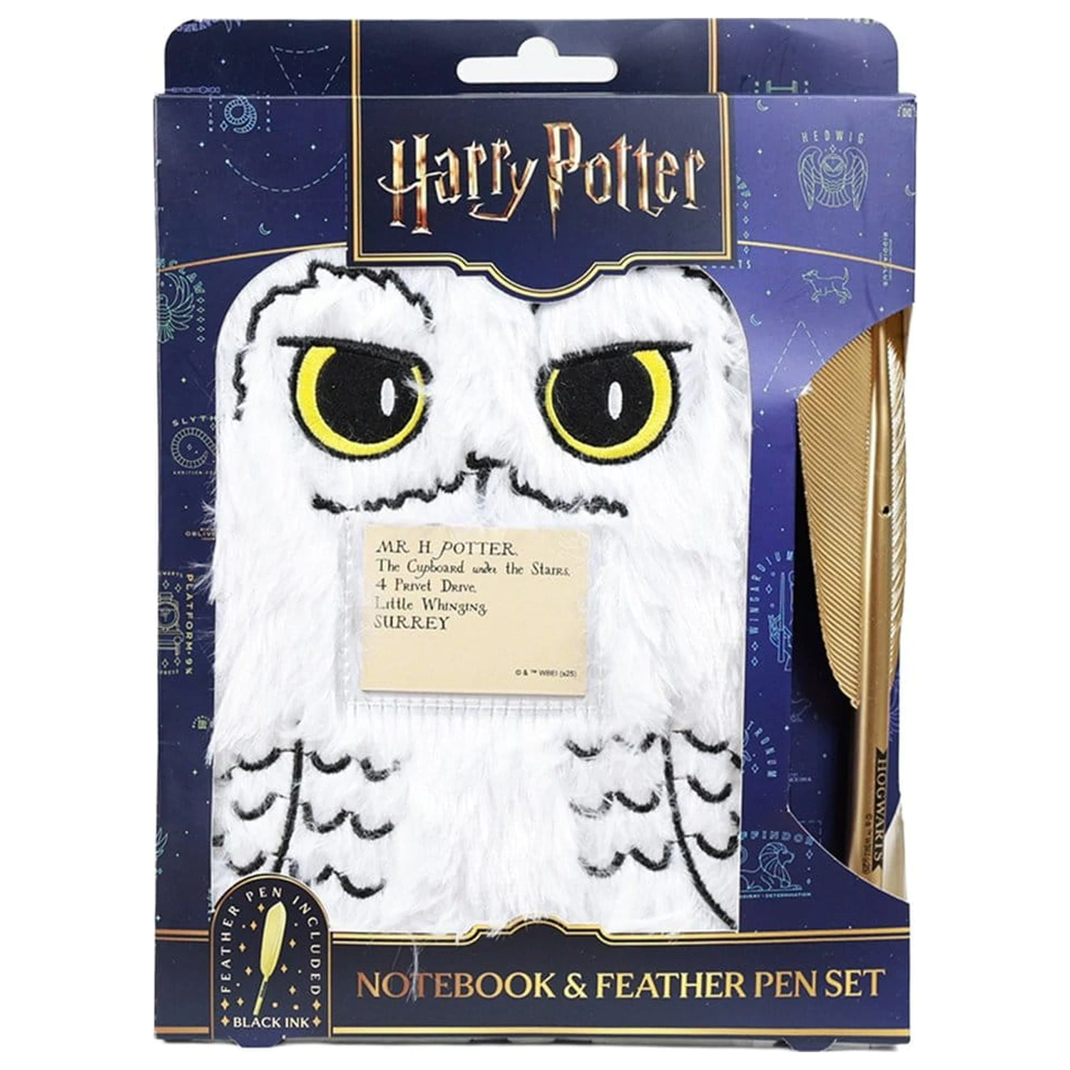 Harry Potter Set Notebook de pluș cu pix Hedwig Magical Locations poza produsului