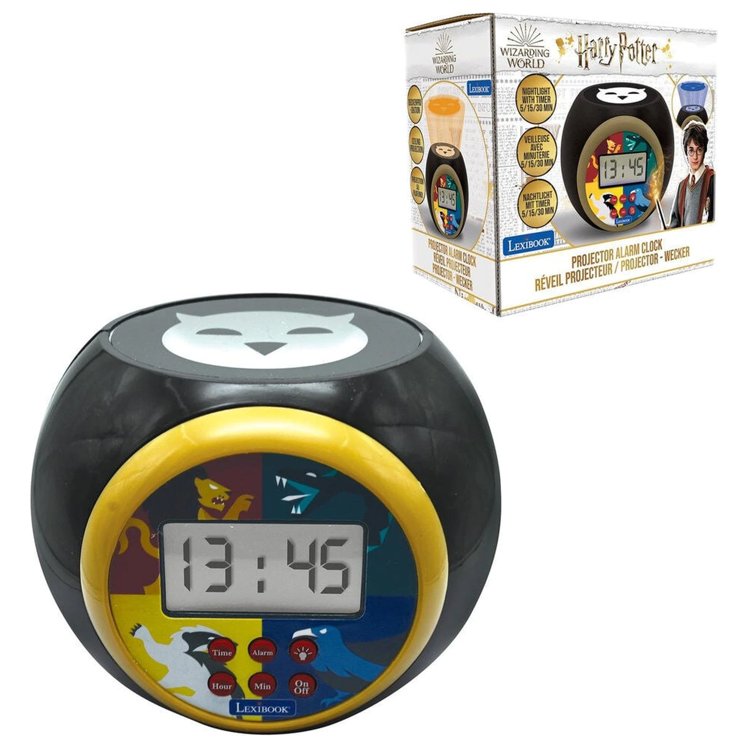 Ceas cu alarma si proiector Harry Potter poza produsului