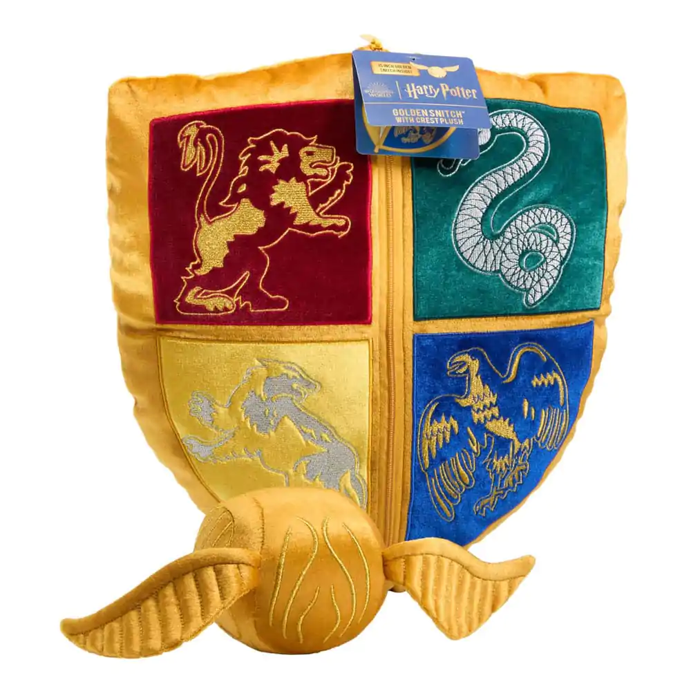 Harry Potter Pernă cu Figurina de pluș Quidditch Crest & Golden Snitch poza produsului