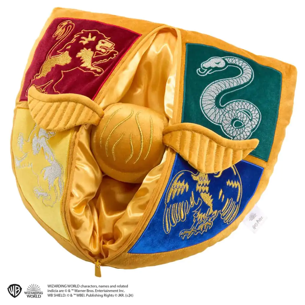 Harry Potter Pernă cu Figurina de pluș Quidditch Crest & Golden Snitch poza produsului