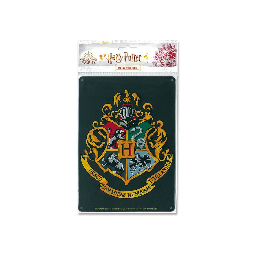 Harry Potter Tin Sign Placă Metalică Hogwarts Logo 15 x 21 cm poza produsului