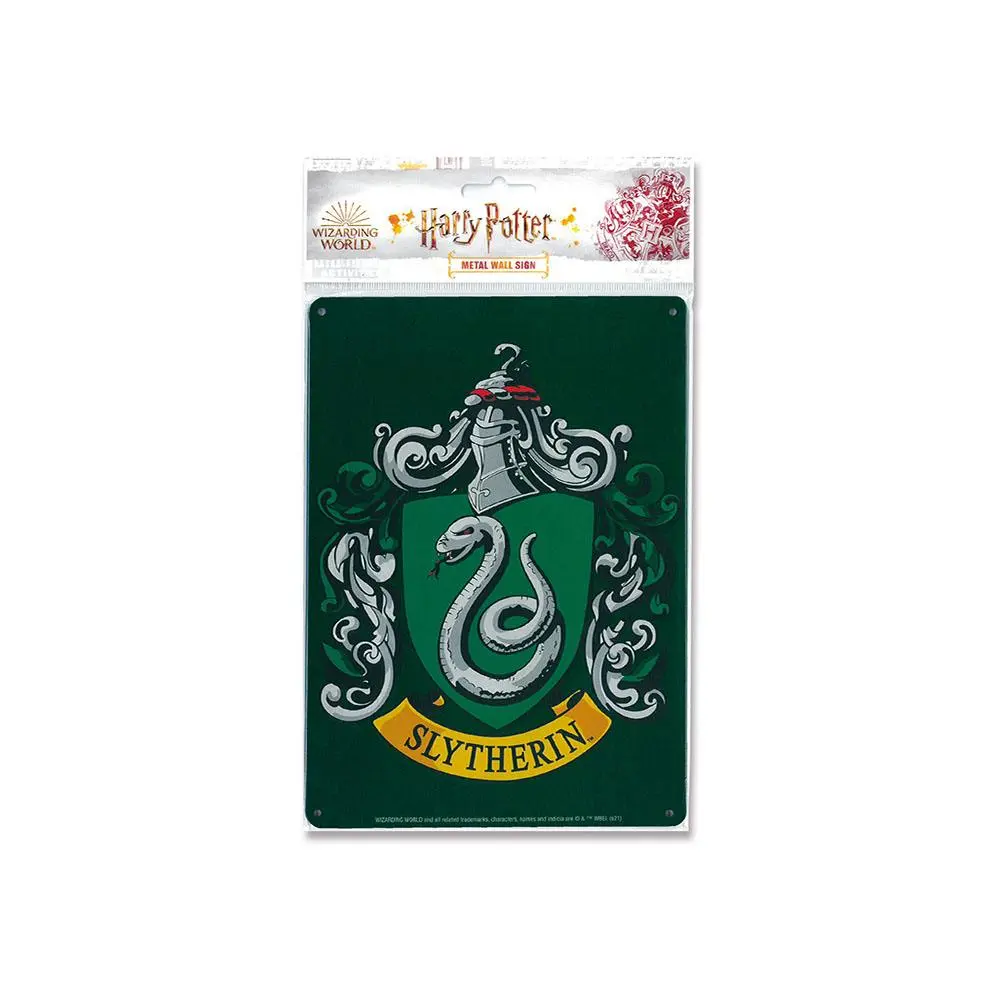 Harry Potter Tin Sign Placuta Metalica Slytherin 15 x 21 cm poza produsului