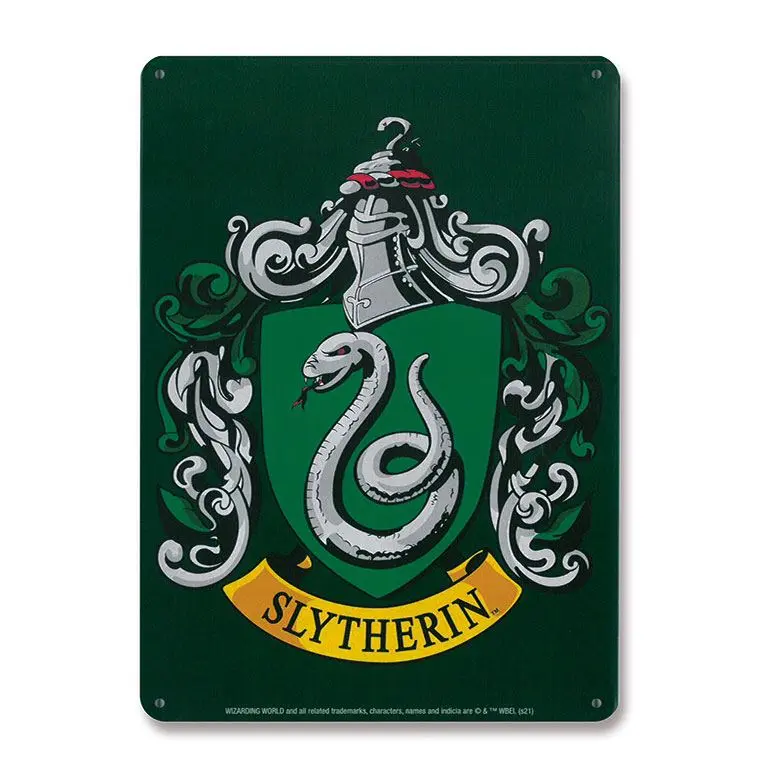 Harry Potter Tin Sign Placuta Metalica Slytherin 15 x 21 cm poza produsului