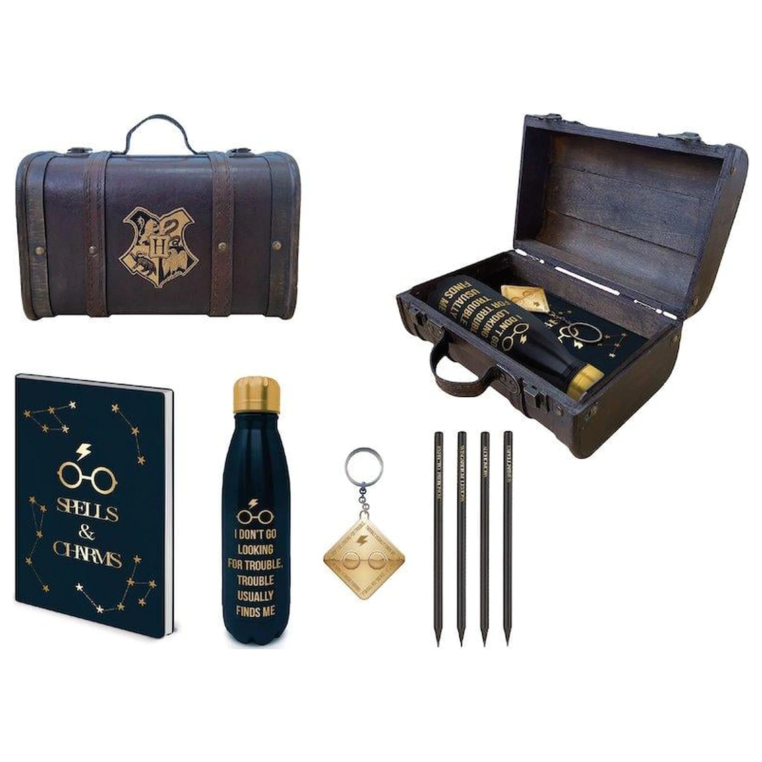 Harry Potter Premium Trunk Set cadou Trouble Finds Me poza produsului