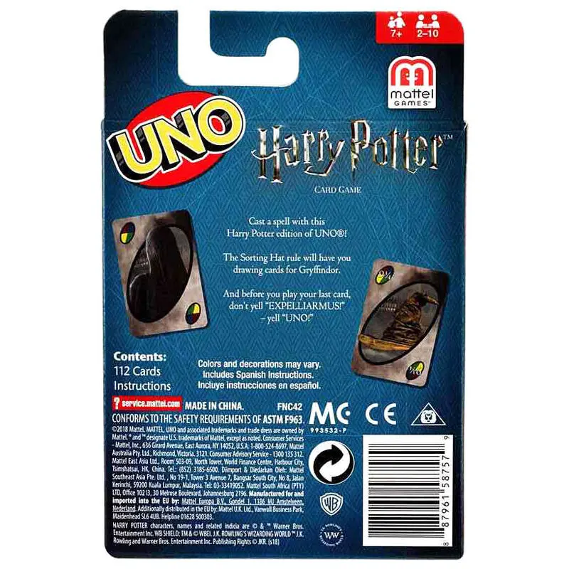 Harry Potter Card Game Joc de cărți UNO poza produsului